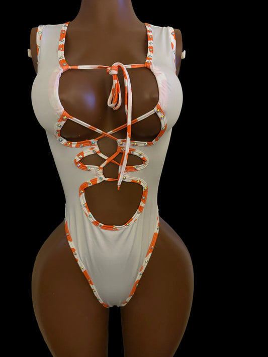 White & Orange 1pc