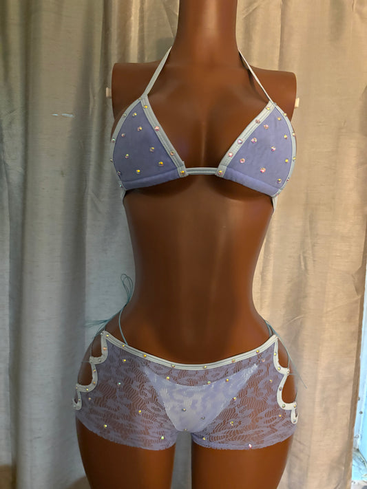Pewter short set