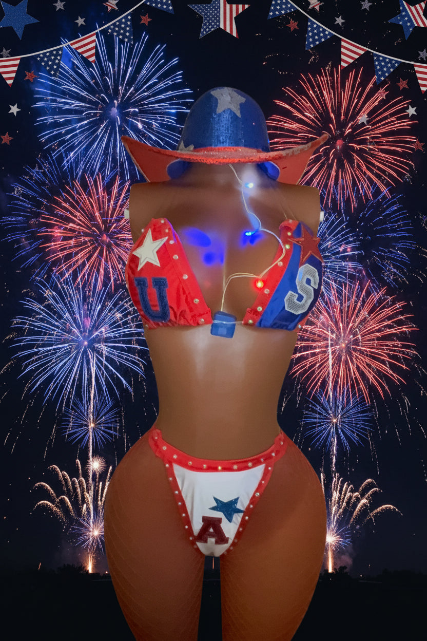 4th of July Red, white , blue bikini