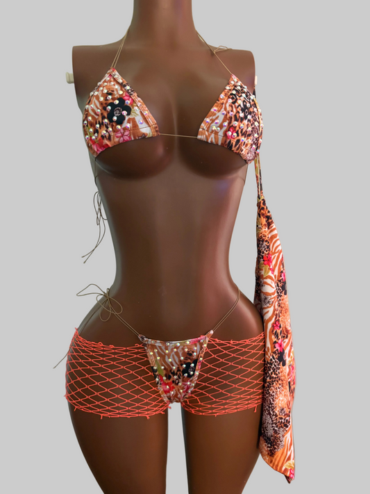 Chasim - Orange microkini set